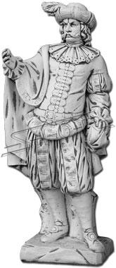 Elegancia Atemporal: Estatua de Hombre de Pie en Moda del Siglo XVIII