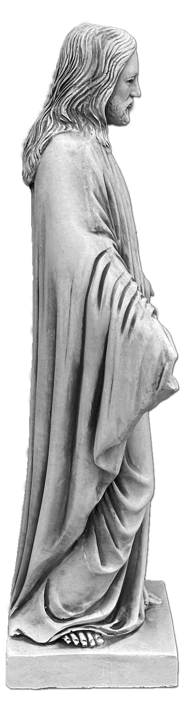 Estátua de Jesus, feita de concreto de 80 cm, adequada para uso externo ou interno