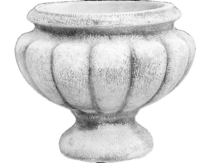 Vaso de cálice romano, feito de concreto 18 x 31 x 26 cm