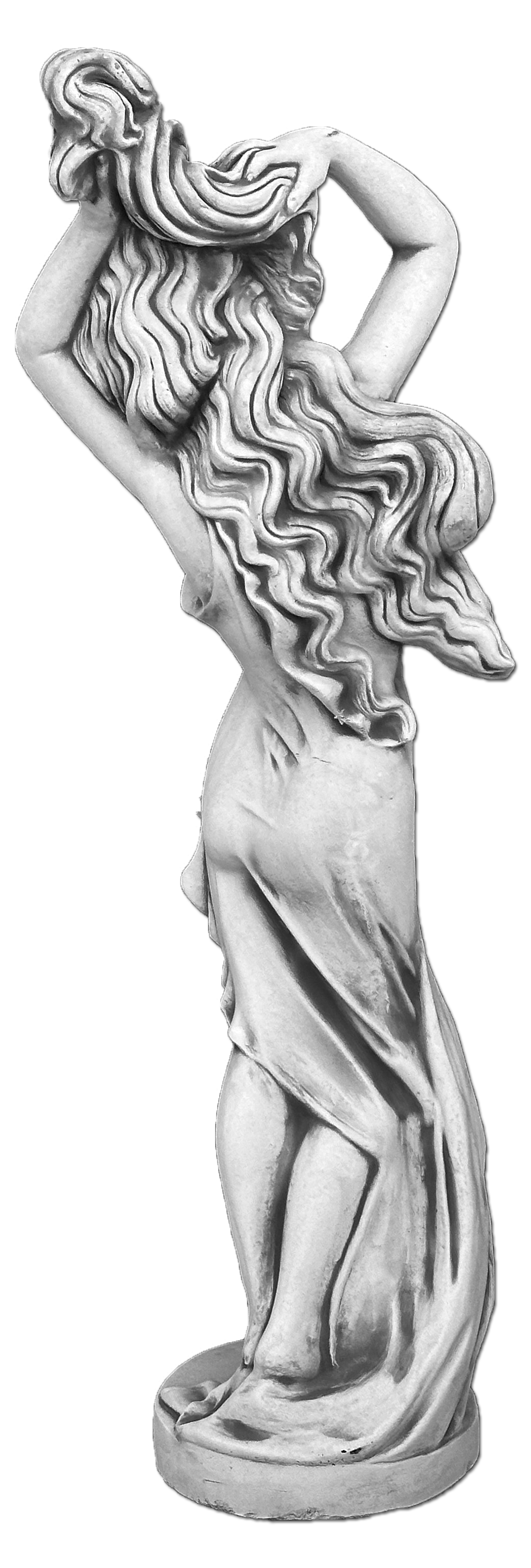 Graça em Movimento: Estátua de Mulher em Pose Dinâmica