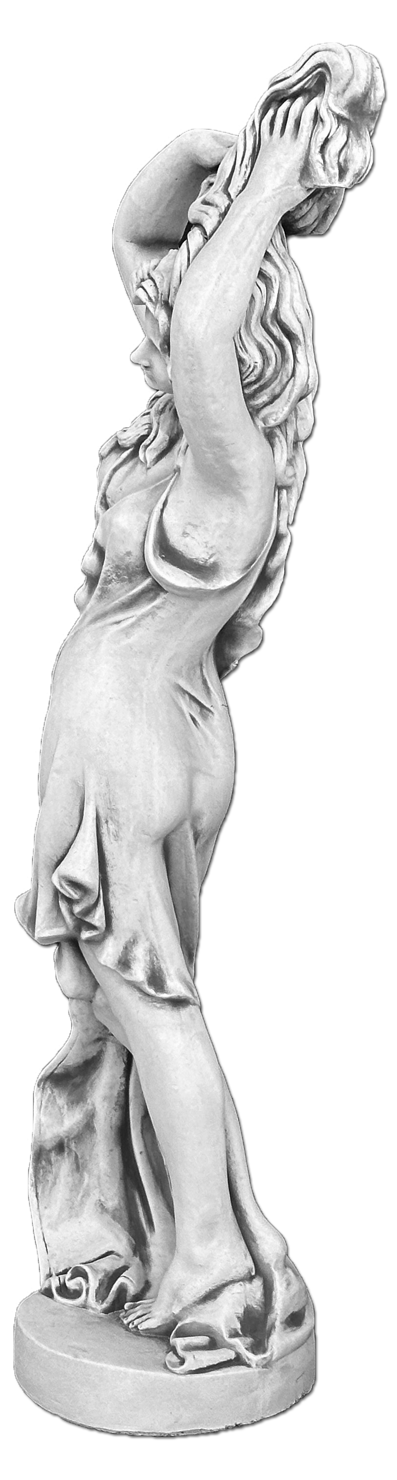 Graça em Movimento: Estátua de Mulher em Pose Dinâmica