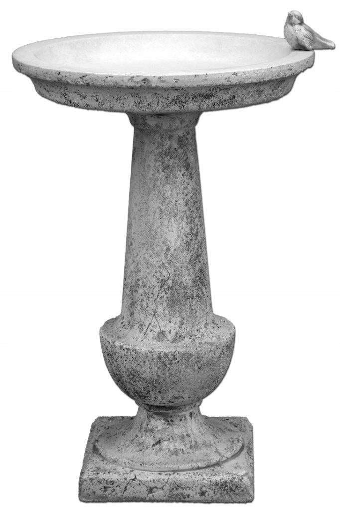 Banheira de concreto premium para pássaros - 74 cm de altura, 51 cm de diâmetro