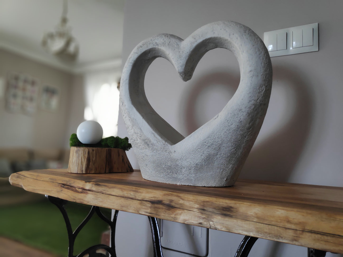 Floreira de concreto Harmonia sincera - 11 x 43 x 41 cm, 19kg