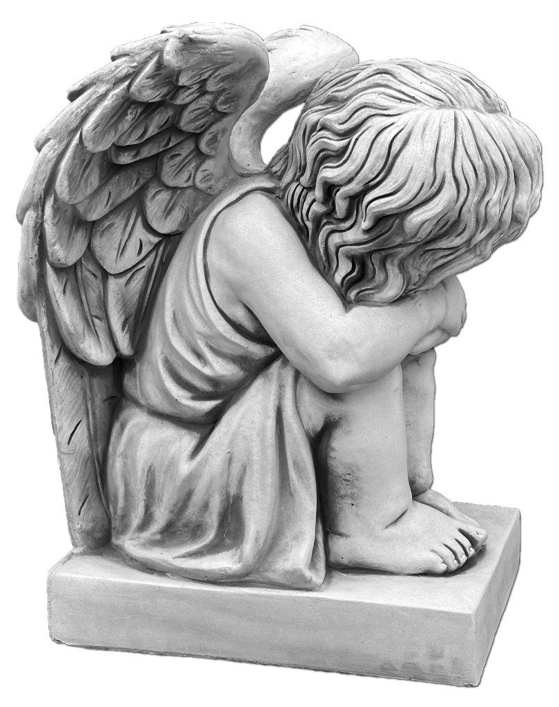 Sonhos Serenos: Estátua de Anjo Criança Adormecida