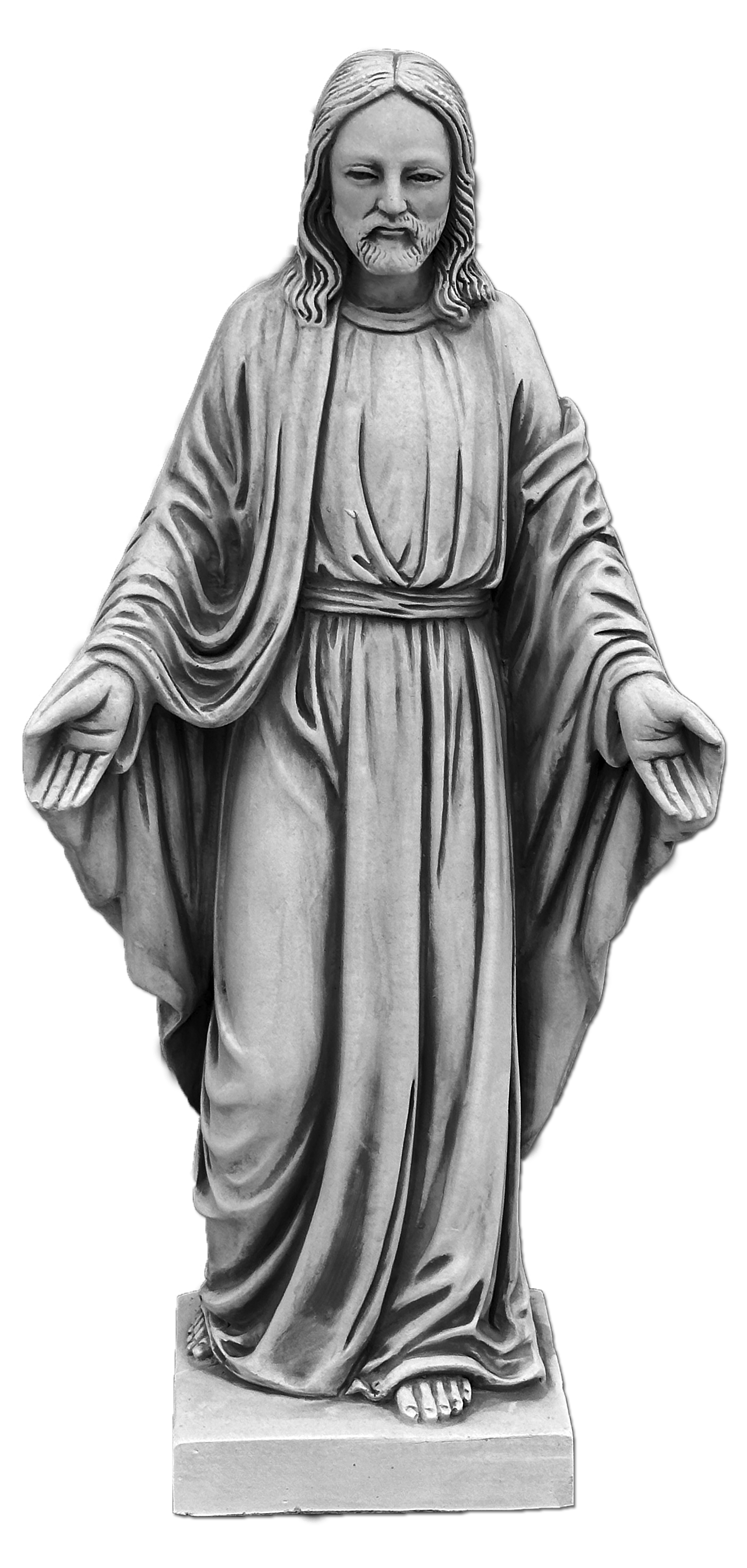 Estátua de Jesus, feita de concreto de 80 cm, adequada para uso externo ou interno