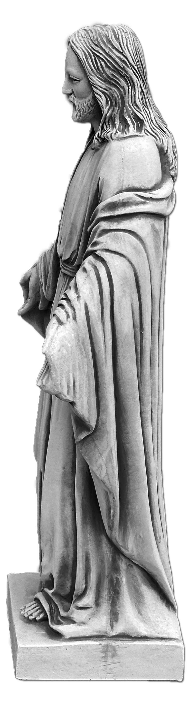 Estátua de Jesus, feita de concreto de 80 cm, adequada para uso externo ou interno