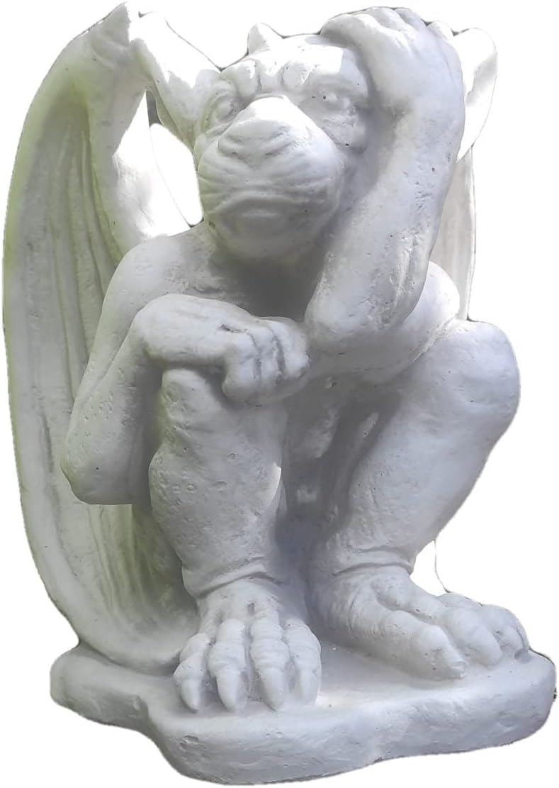 Pequena estatueta de gárgula, ornamento interno ou externo, estátua de pedra