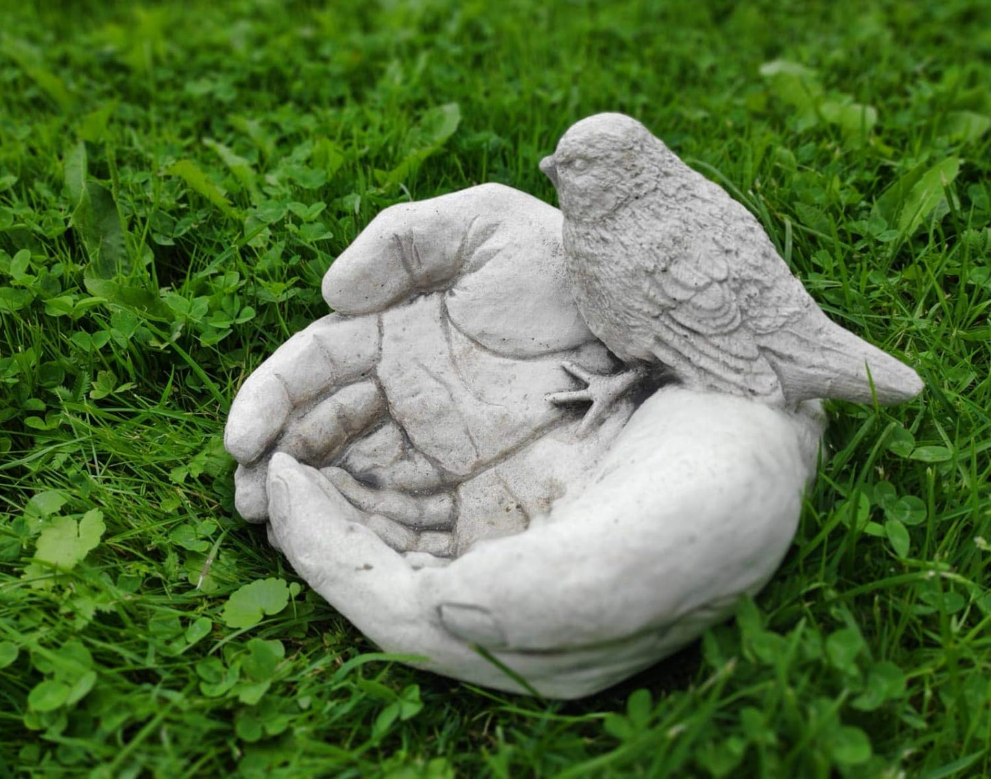 Banheira de concreto artesanal premium - design de mãos amorosas, 18x18x15cm