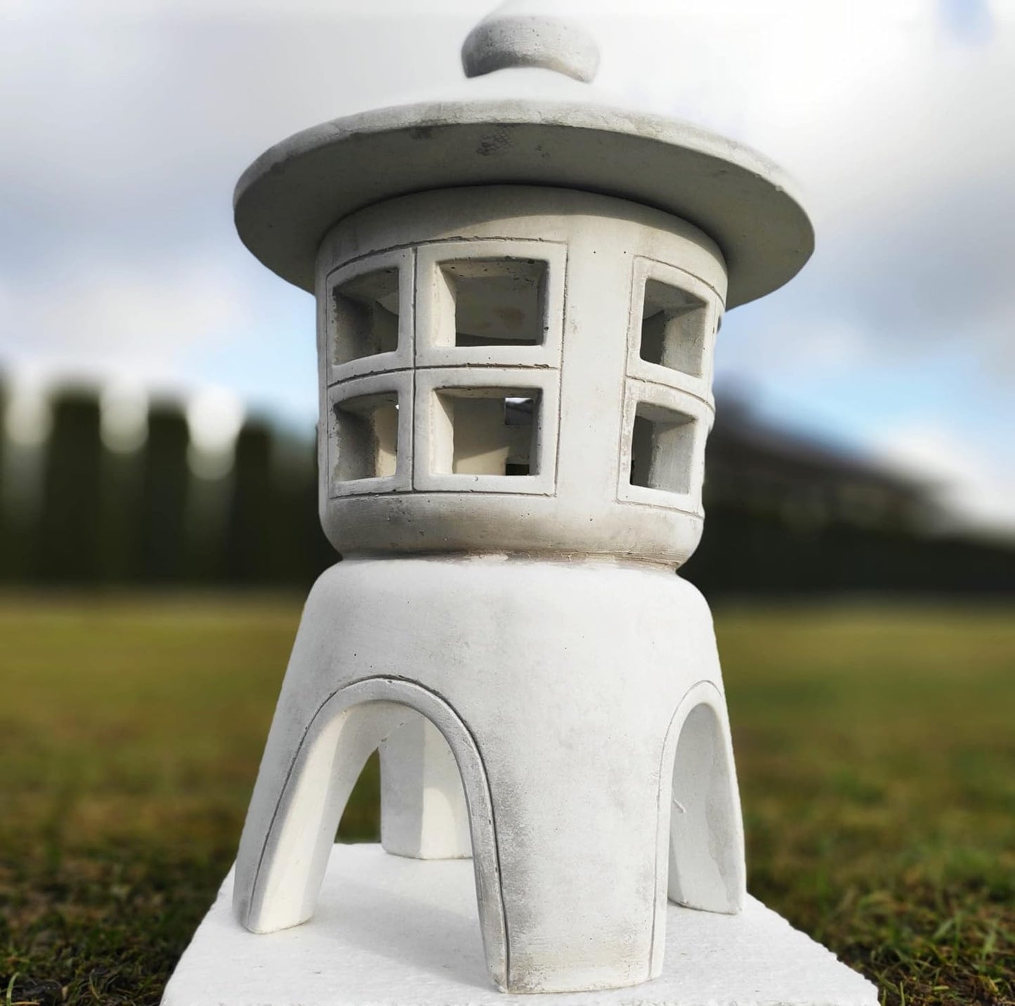 Enfeite de jardim, Pagode / Lanterna - Estilo de jardim japonês, decoração em pedra - Candi Borobudur ꦕꦤ꧀ꦝꦶꦧꦫꦧꦸꦝꦸꦂ