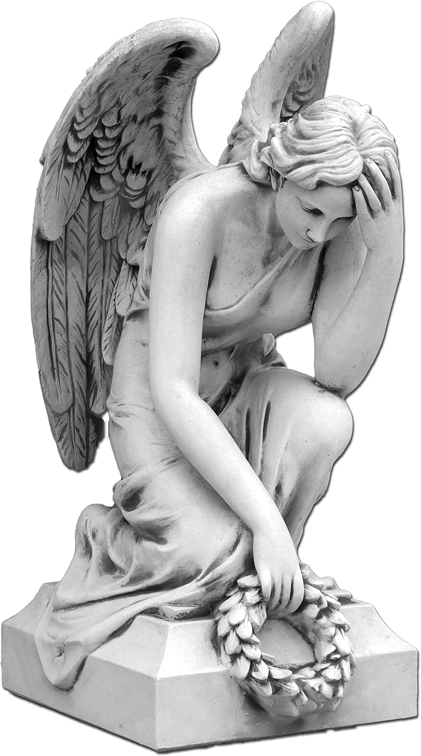 Escultura de anjo de luto