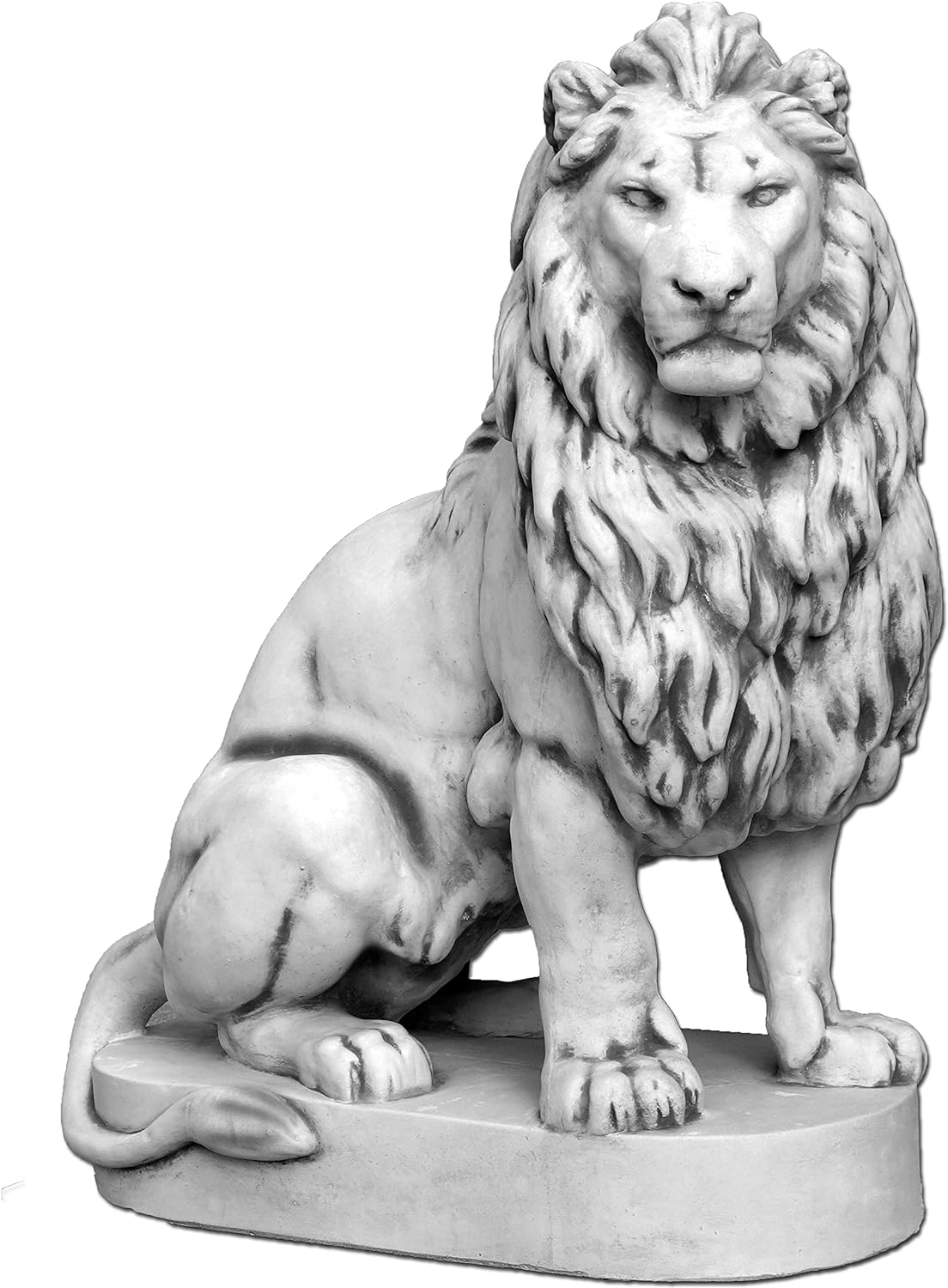 Escultura do Olhar do Leão virada para a direita