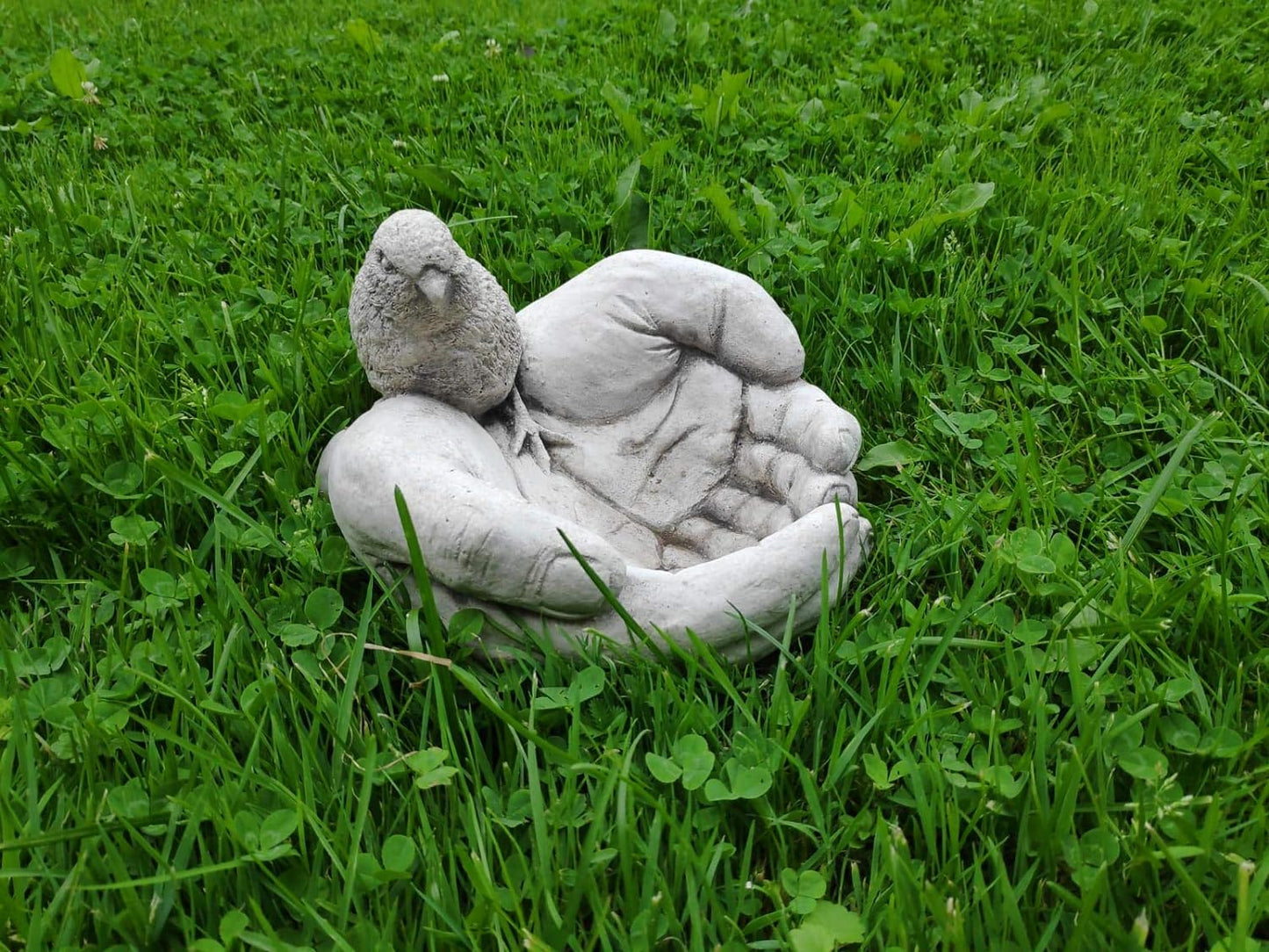 Banheira de concreto artesanal premium - design de mãos amorosas, 18x18x15cm