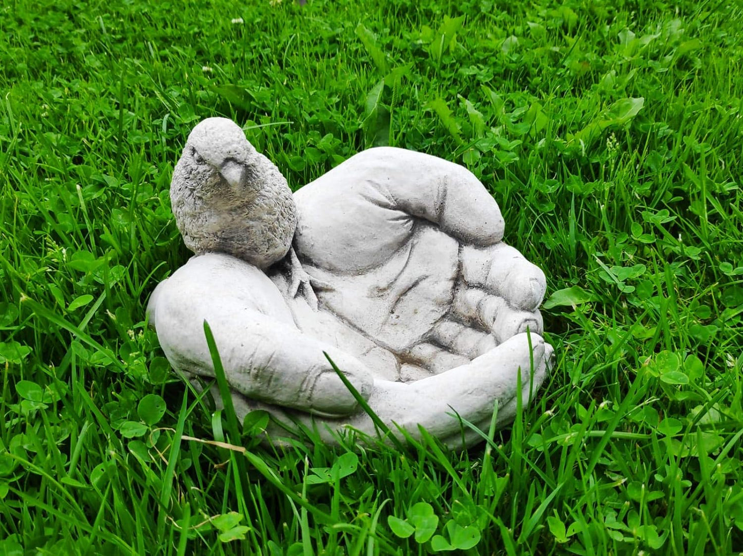 Banheira de concreto artesanal premium - design de mãos amorosas, 18x18x15cm