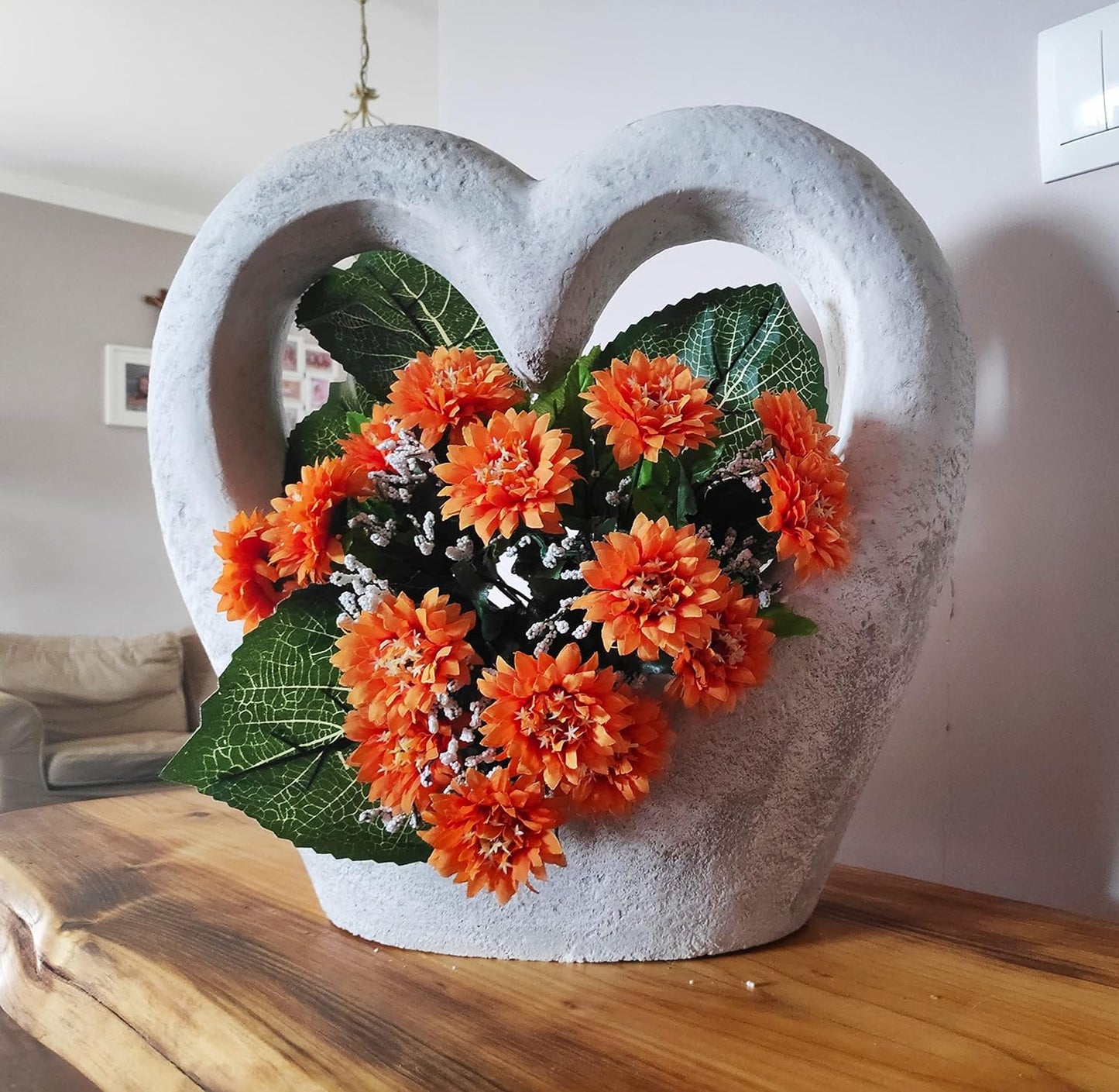 Floreira de concreto Harmonia sincera - 11 x 43 x 41 cm, 19kg